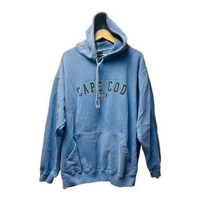 Austins Inc Men's Cape Cod Hoodie XL Blue Graphic Pullover Sweatshirt Streetwear